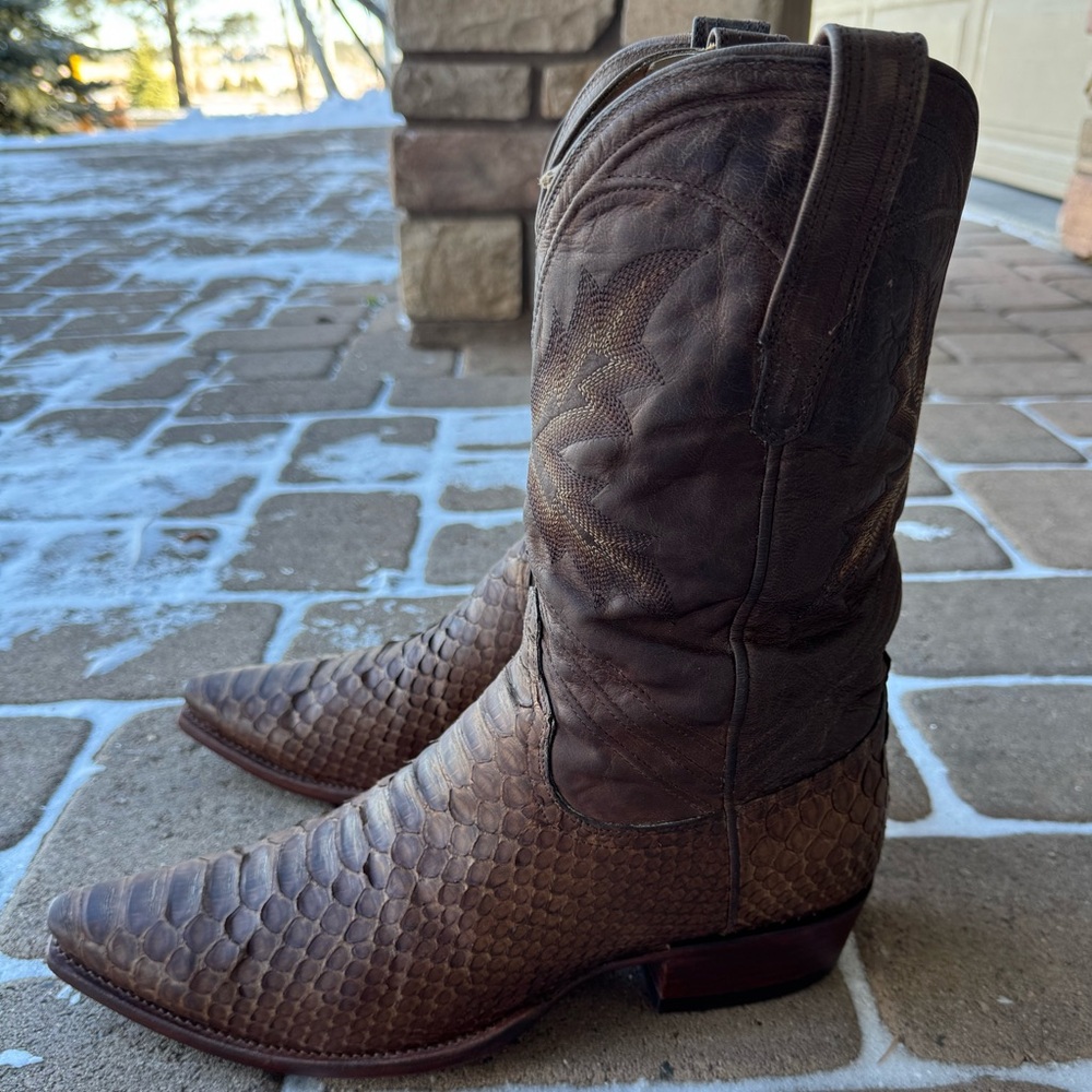 Tecovas The Barrett Python Western Boots Size 12.… - image 2